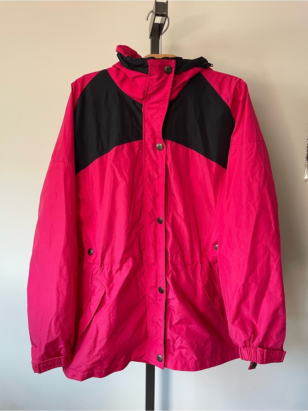 80s 90s Vintage Rugged Terain 100% Nylon Windbreaker Jacket Pink Retro Ski